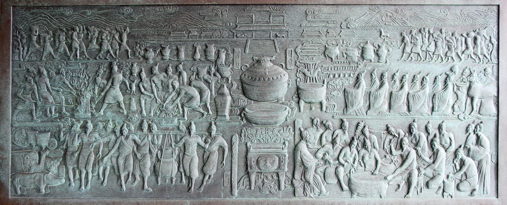 王巖松 《青銅文明》鍛銅浮雕壁畫 80×200厘米