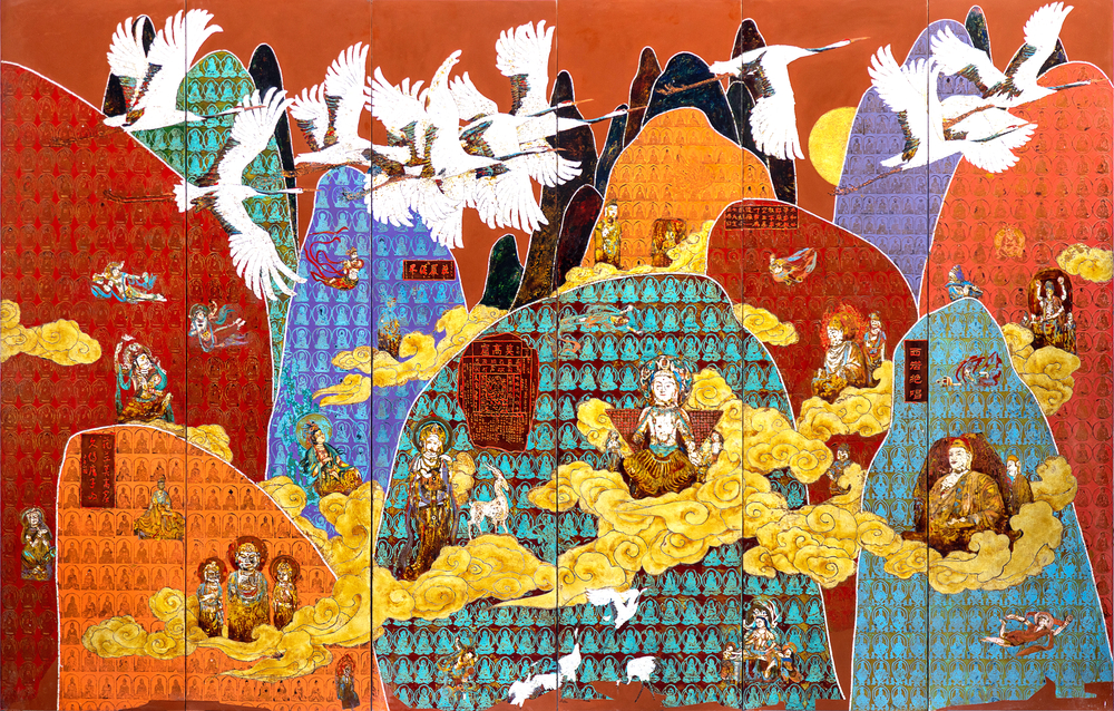 徐盼義 《萬象華彩》漆壁畫 192×300厘米